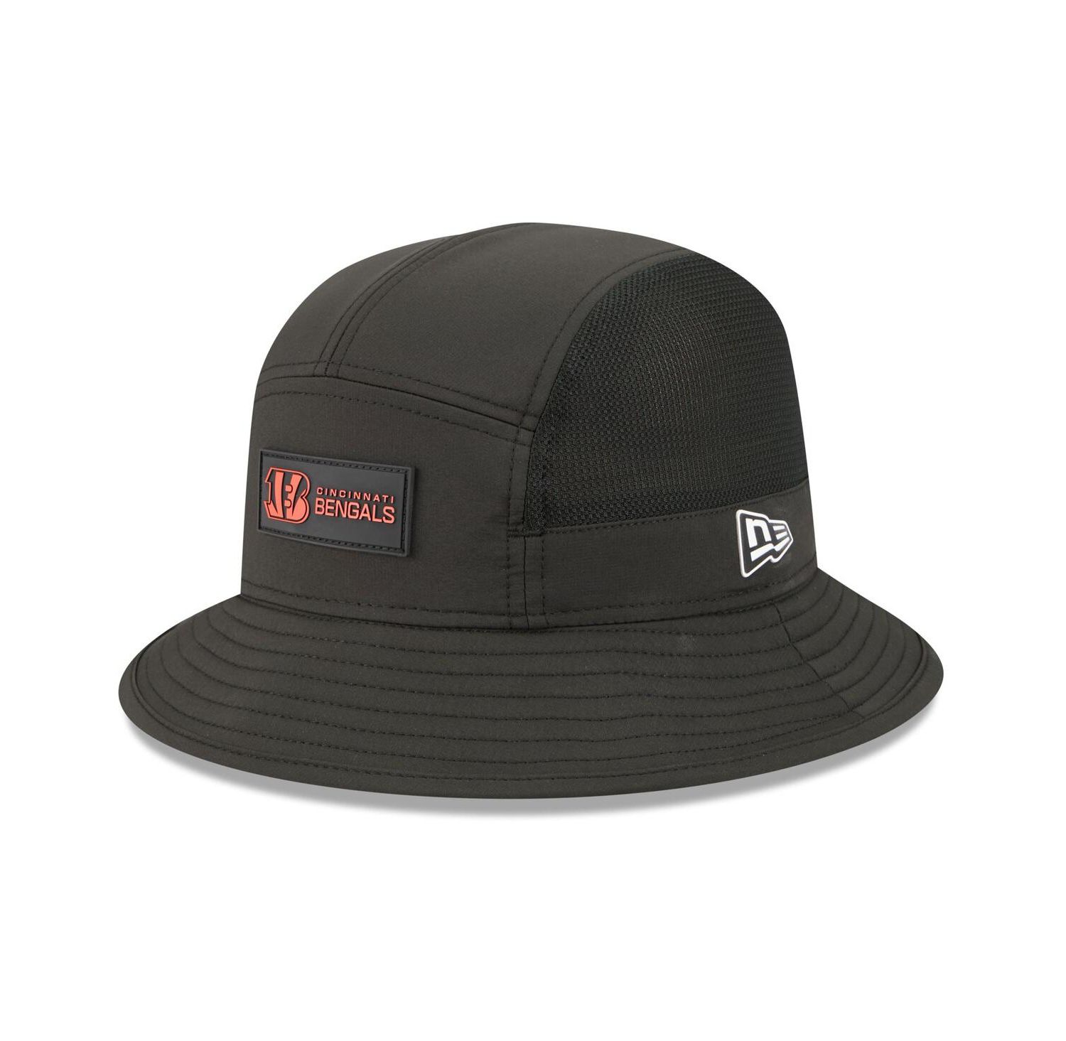 Men's Black Cincinnati Bengals 2025 Sideline Bucket Hat