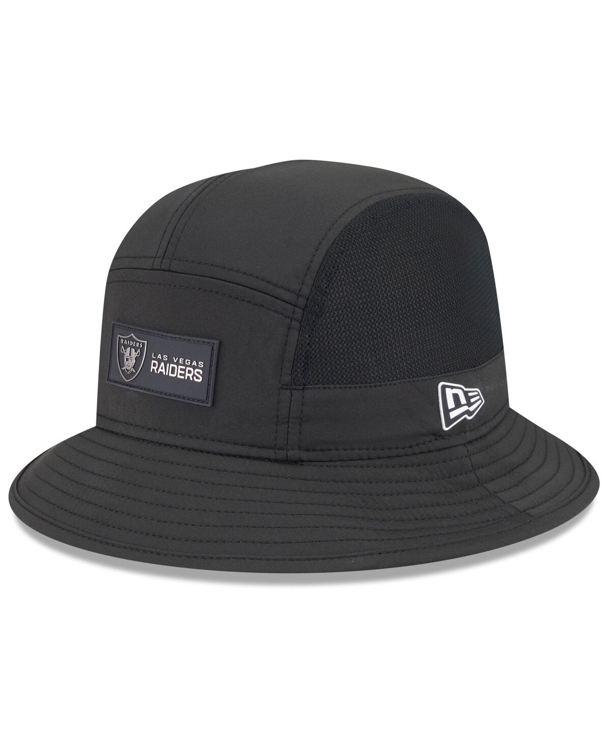 New Era Men's Black Las Vegas Raiders 2025 Sideline Bucket Hat In Black