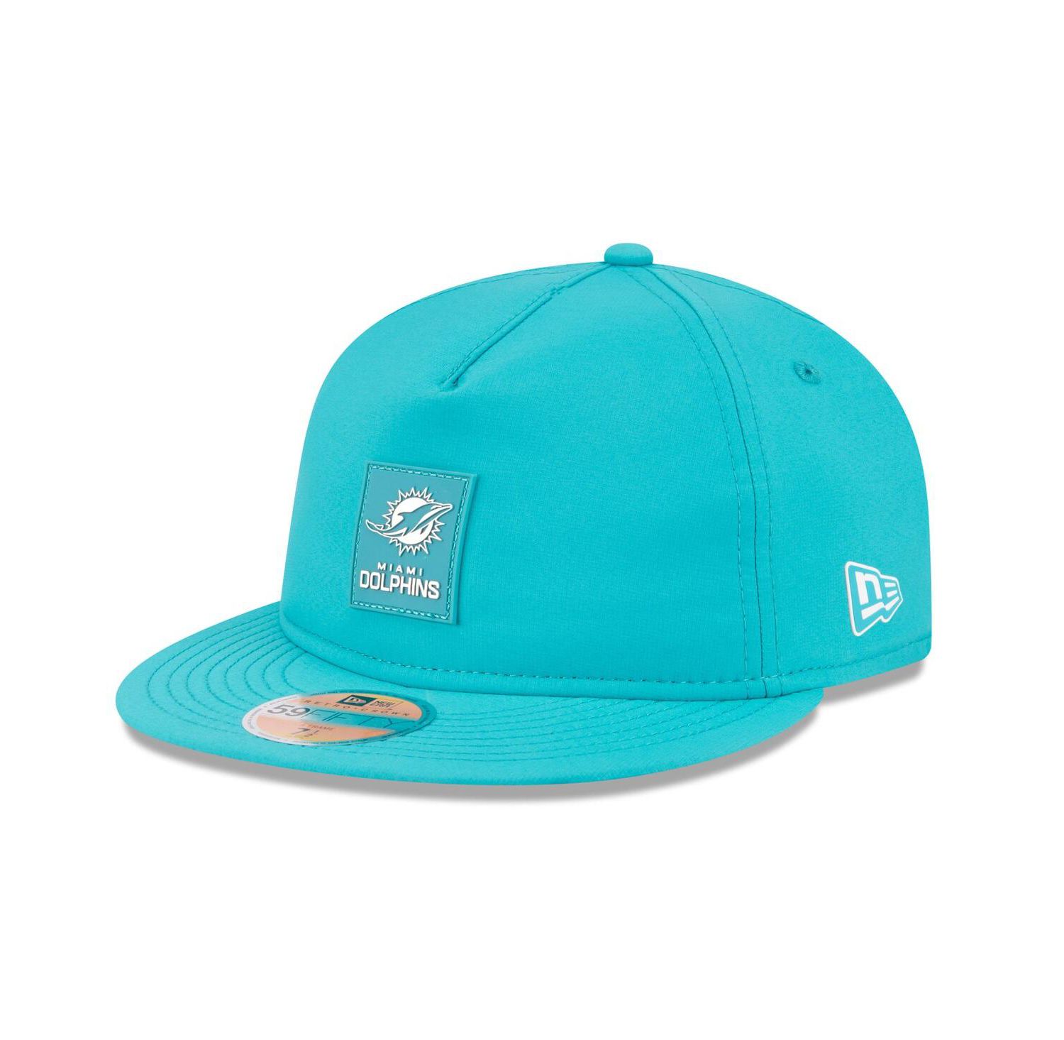 Men's Aqua Miami Dolphins 2025 Sideline Retro Crown 59FIFTY Fitted Hat