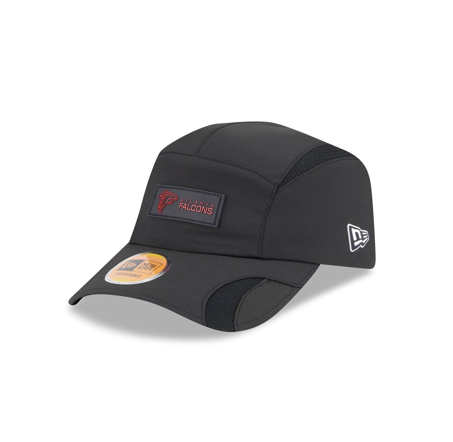 Men's Black Atlanta Falcons 2025 Sideline Runner Adjustable Hat