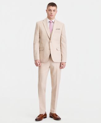 Men's Slim-Fit Linen-Blend Suit Separates Jacket