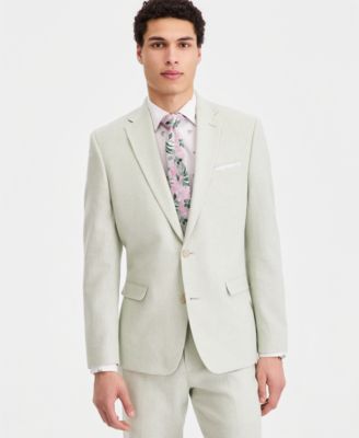 Men's Slim-Fit Linen-Blend Suit Separates Jacket