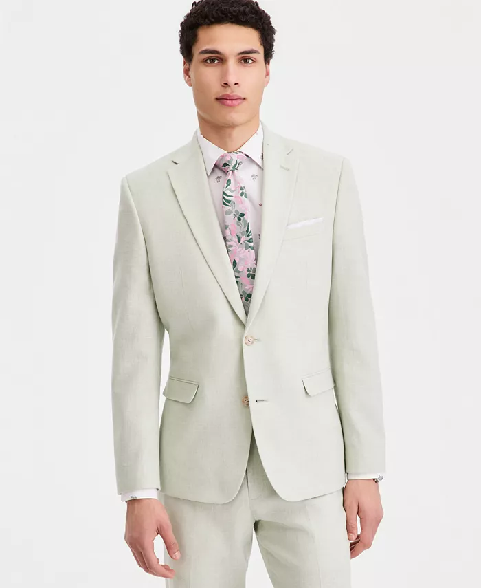 Men's Slim-Fit Linen-Blend Suit Separates Jacket - thumbnail 9