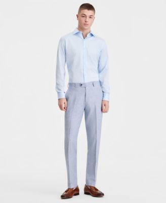 Men's Slim-Fit Linen-Blend Suit Separates Pants