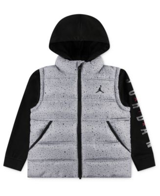 Jordan Little and Toddler Boys Layered-Look Hooded Jacket Macy's