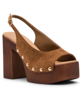 Madden Girl - Women's Xanadu Wooden Platform Slingback Pumps