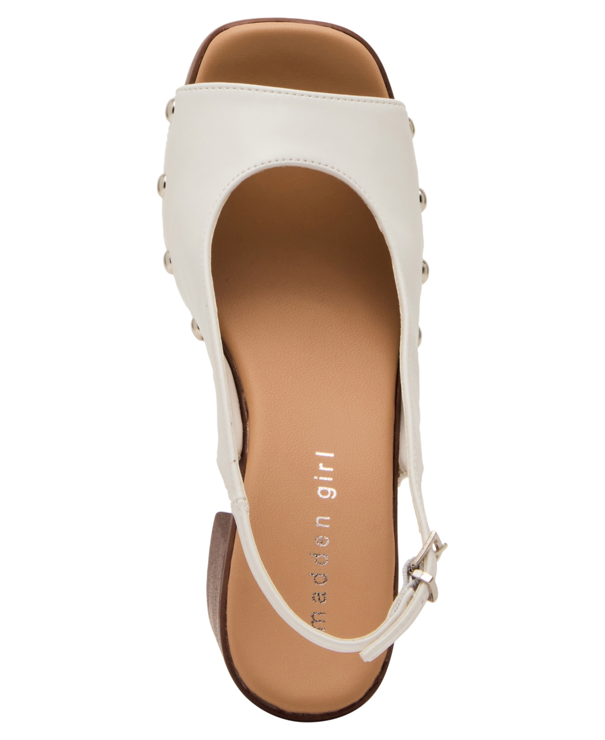Madden Girl Women's Xanadu Wooden Platform Slingback Pumps In White