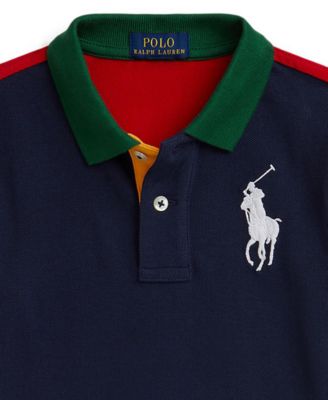 Toddler and Little Boys Striped Poplin Polo Shirt