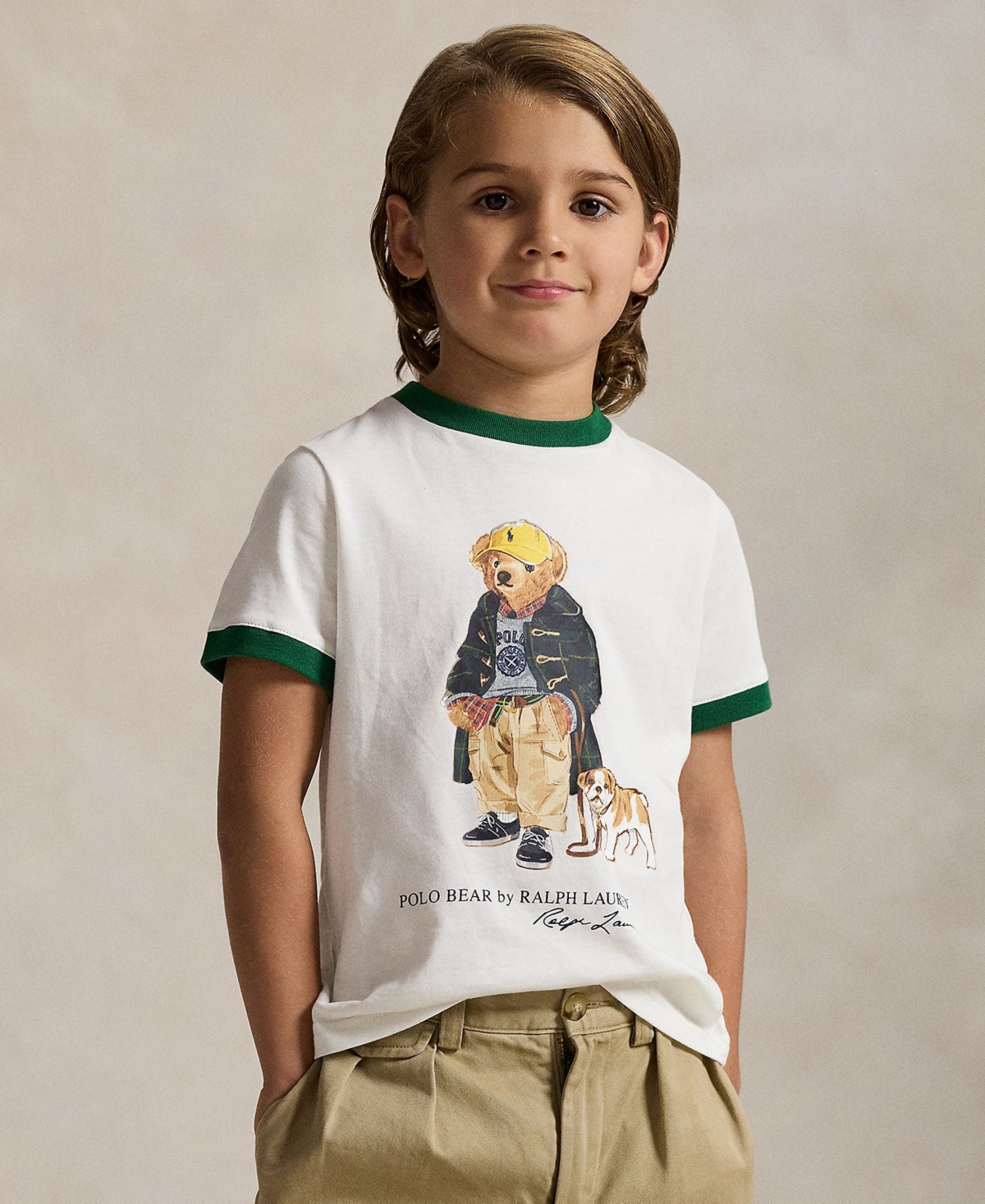 Polo Ralph Lauren Toddler and Little Boys Bear Ringer T-Shirt