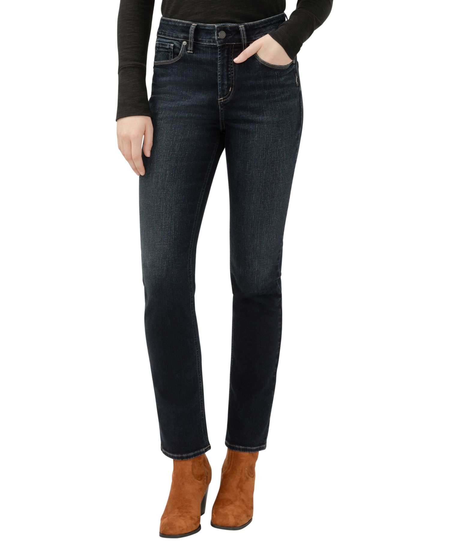 Women's Avery High Rise Curvy Fit Straight Leg Jeans