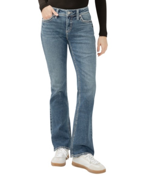 Женские джинсы Silver Jeans Co. Women's Elyse Mid Rise Comfort Fit Bootcut Jeans