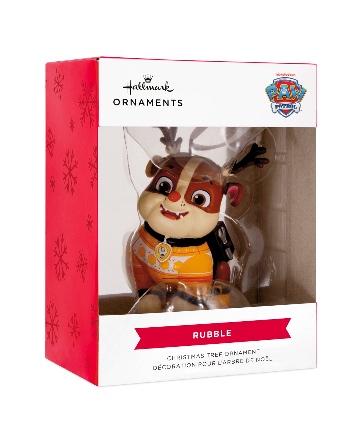 Hallmark A Paw Patrol Christmas Holiday Rubble Christmas Tree Ornament In Multi