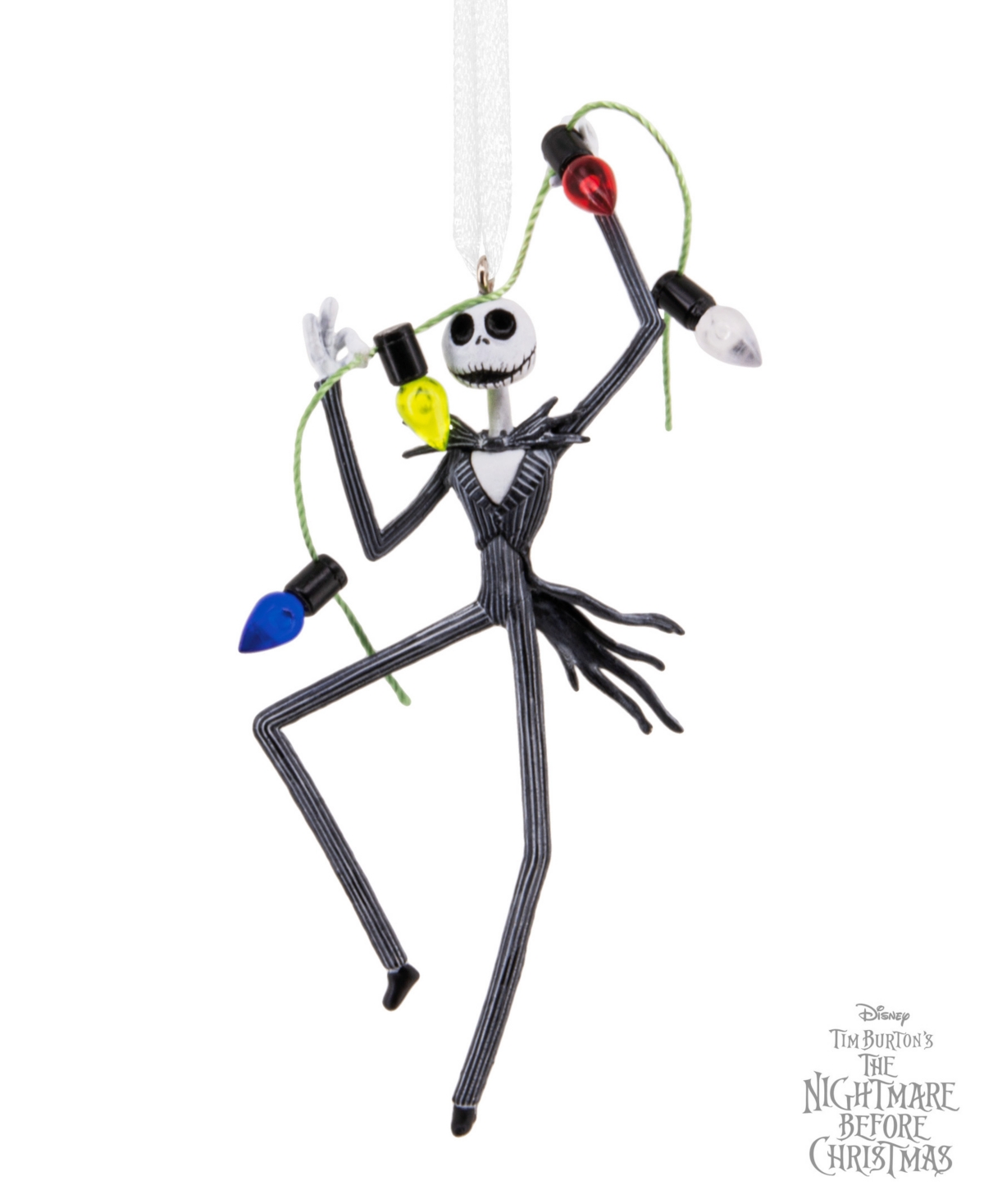 Hallmark Disney The Nightmare Before Christmas Jack Skellington With Lights Christmas Tree Ornament In Multi