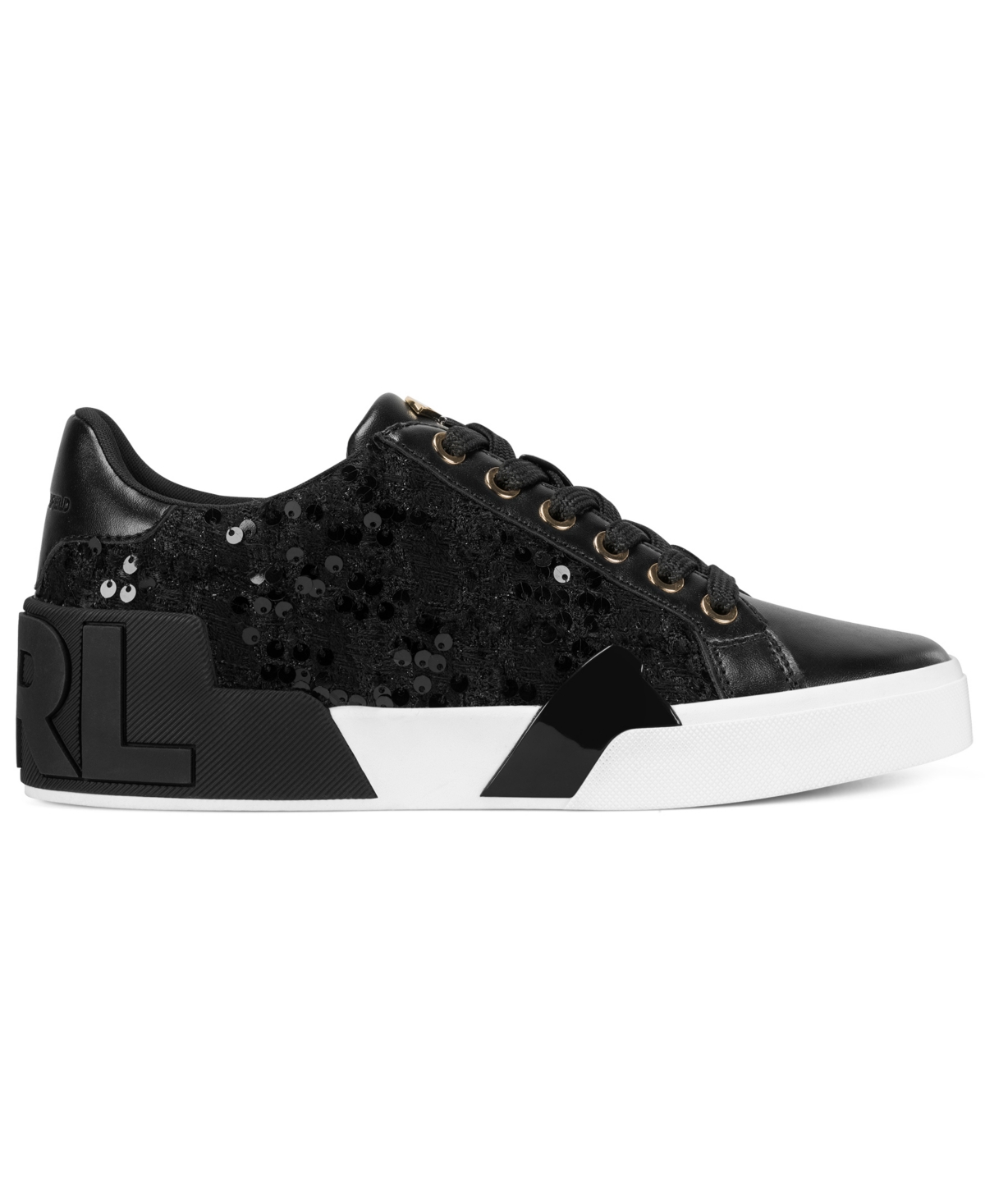 Karl Lagerfeld Women's Melora Lace-up Sneakers In Black