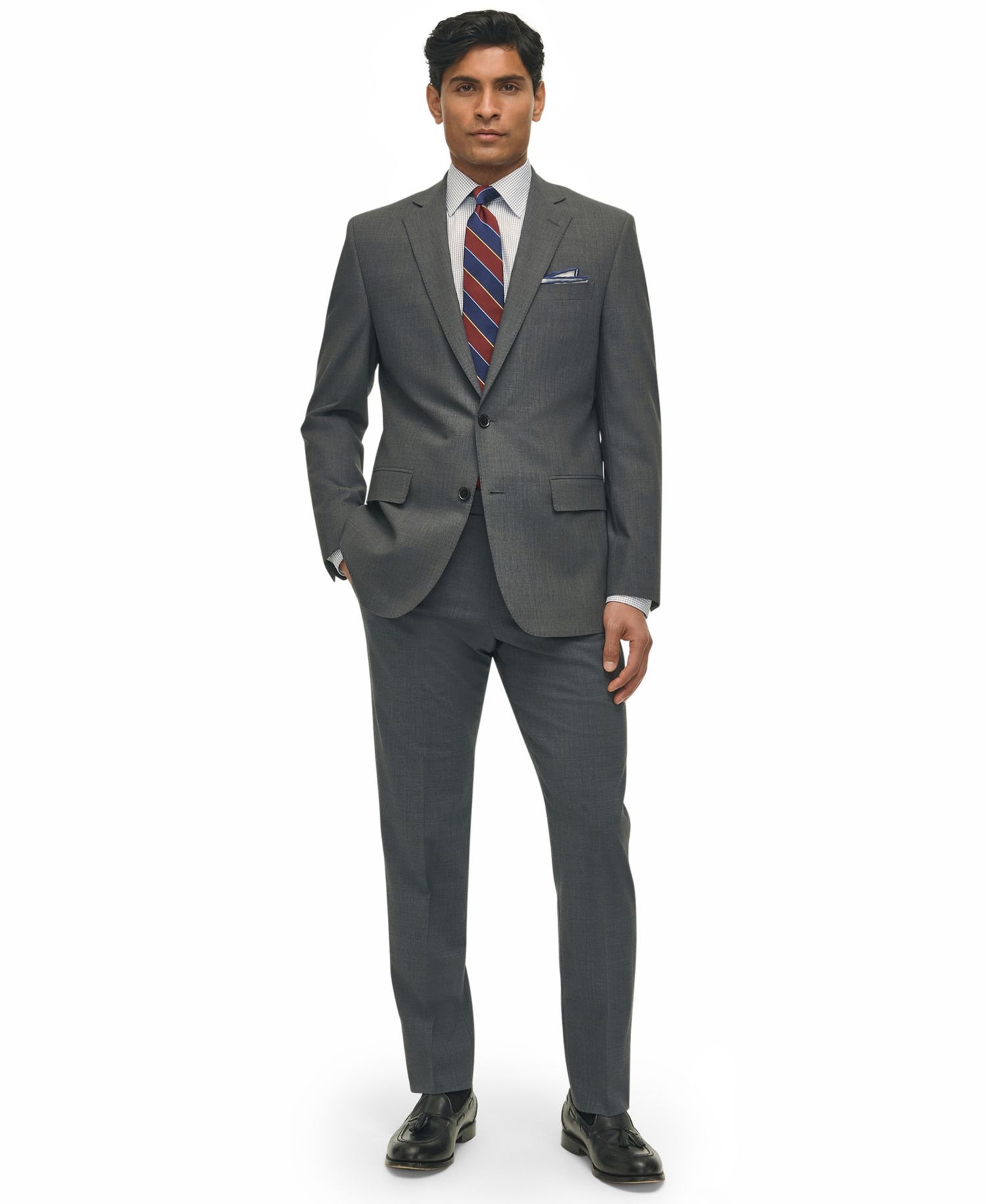 Men's Classic-Fit Stretch Wool Blend Suit Separates Pant