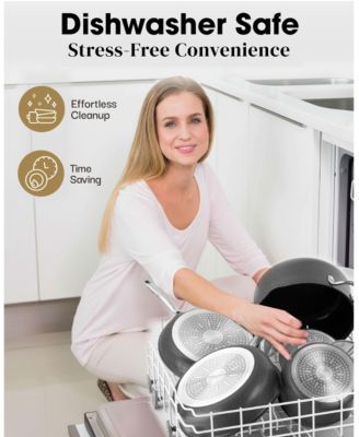 Professional 2x Hard Anodized 15-Piece Ceramic Nonstick Cookware Set