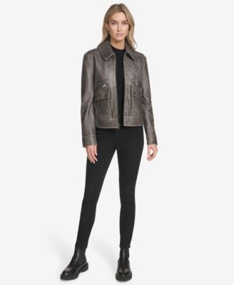 Women's Addis Aviator Leather Jacket
