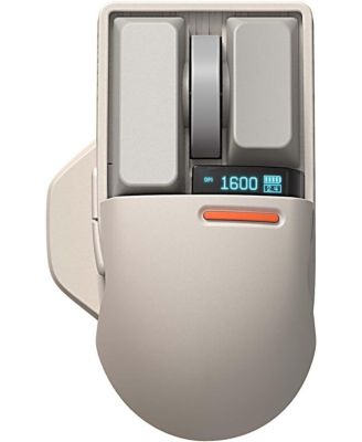 PBT Wireless Mouse, Rechargeable, OLED Display, 4000 DPI, Triple Mode (Bluetooth, 2.4G, Type C), Compatible with Glass Surface for Mac/Windows