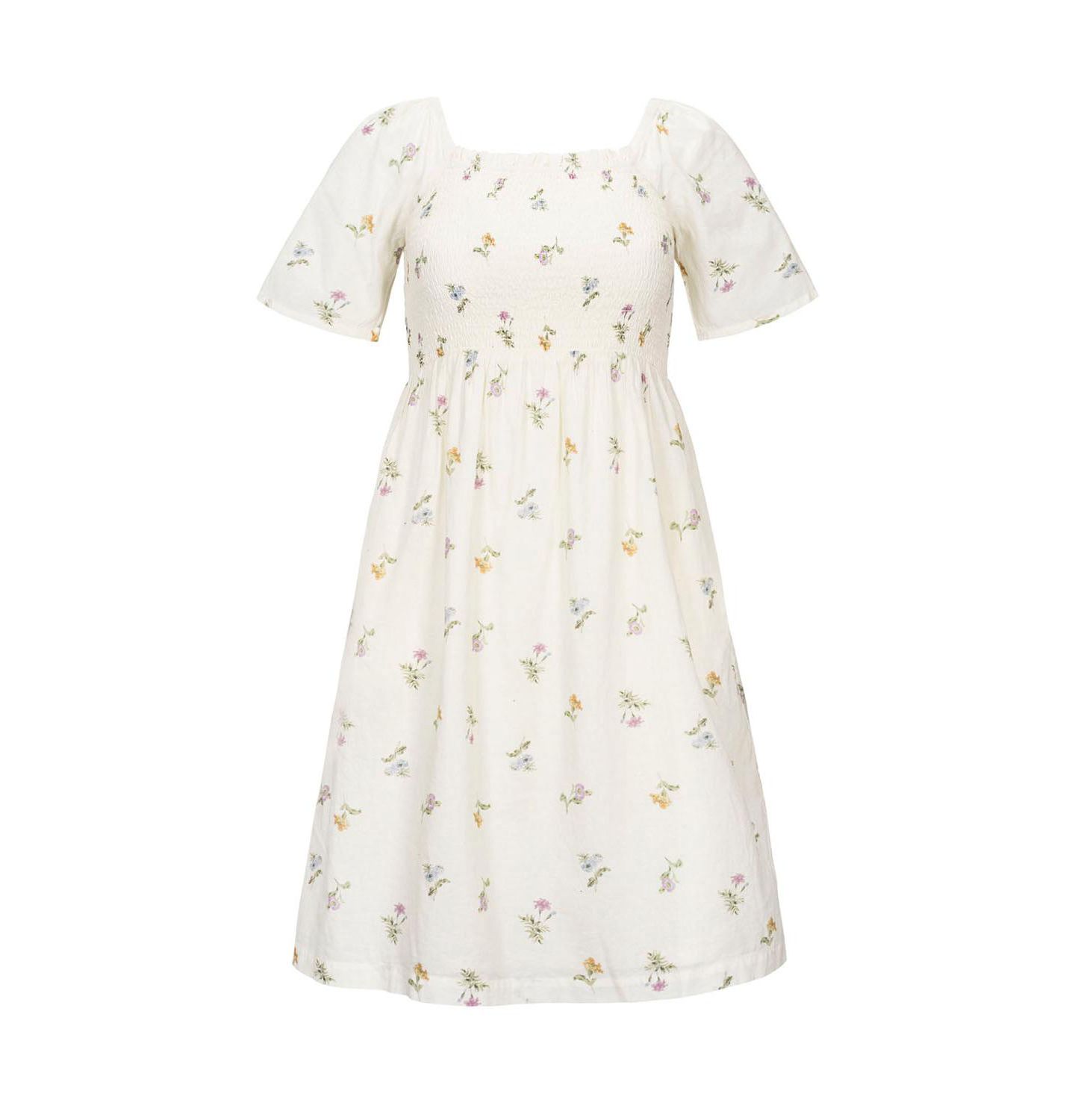 Женское платье Hope & Henry Organic Bell Sleeve Smocked, цвет: С принтом — фото 4