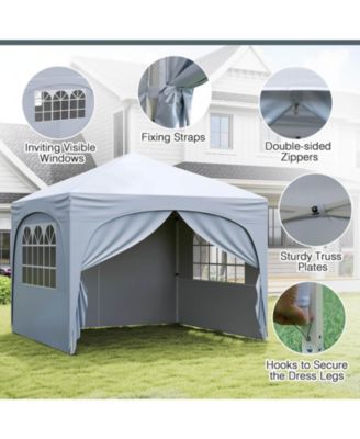 10 X 10 FT Pop up Canopy Tent Outdoor Easy Setup Sunshade with Wheeled Bag