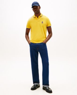 Men's Seasonal Embroidered Crest Regular Fit Tipped Polo Shirt