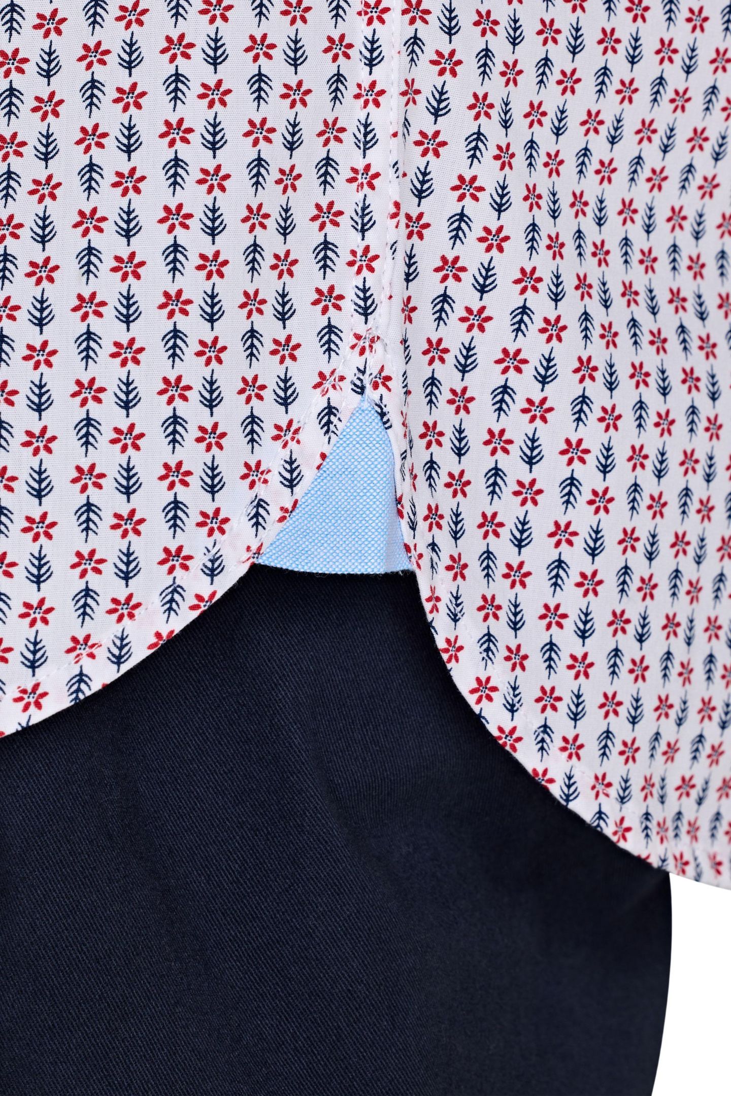 Мужская рубашка Raging Bull Short Sleeve Flower Cotton Poplin, цвет: Белый — фото 5