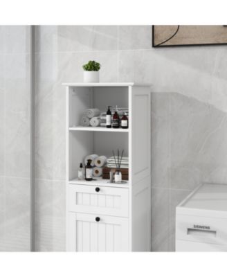 CASAINC 1Pc MDF Tilt-Out Design, One Compartment, Drawer & Moisture-Resistant Finish Laundry Cabinet