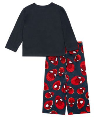 Spiderman Toddler Boys' Long Sleeve Top and Open Leg Pants Pajama, 2-Piece Set