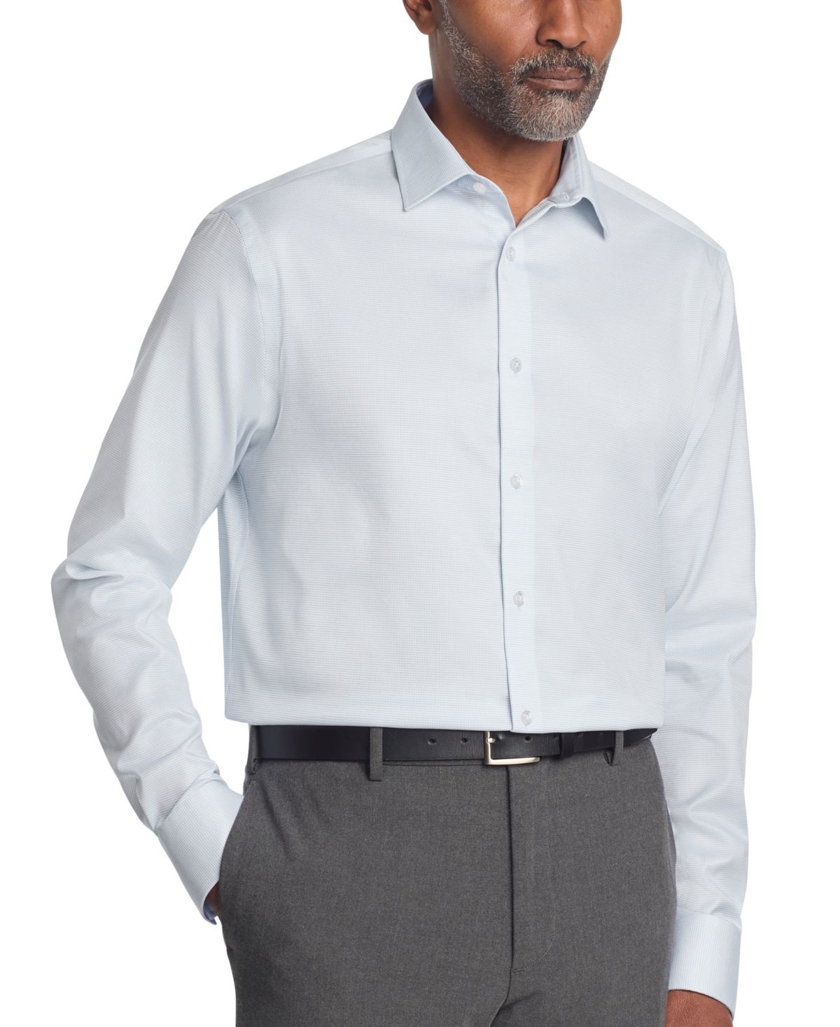 Мужская изысканная хлопчатобумажная рубашка-стрейч обычного покроя из стрейчевого хлопка