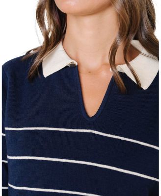 Women's Organic Long Sleeve Collared Sweater Dress