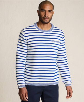 Men's Long Sleeve Textured Cotton Crewneck Sweater