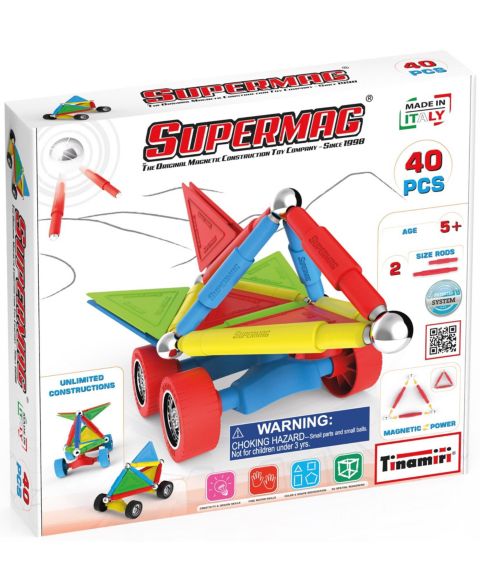 Детский конструктор Tinamiri SuperMag Wheels 40