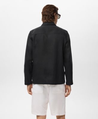 Men's Linen-Blend Pockets Jacket