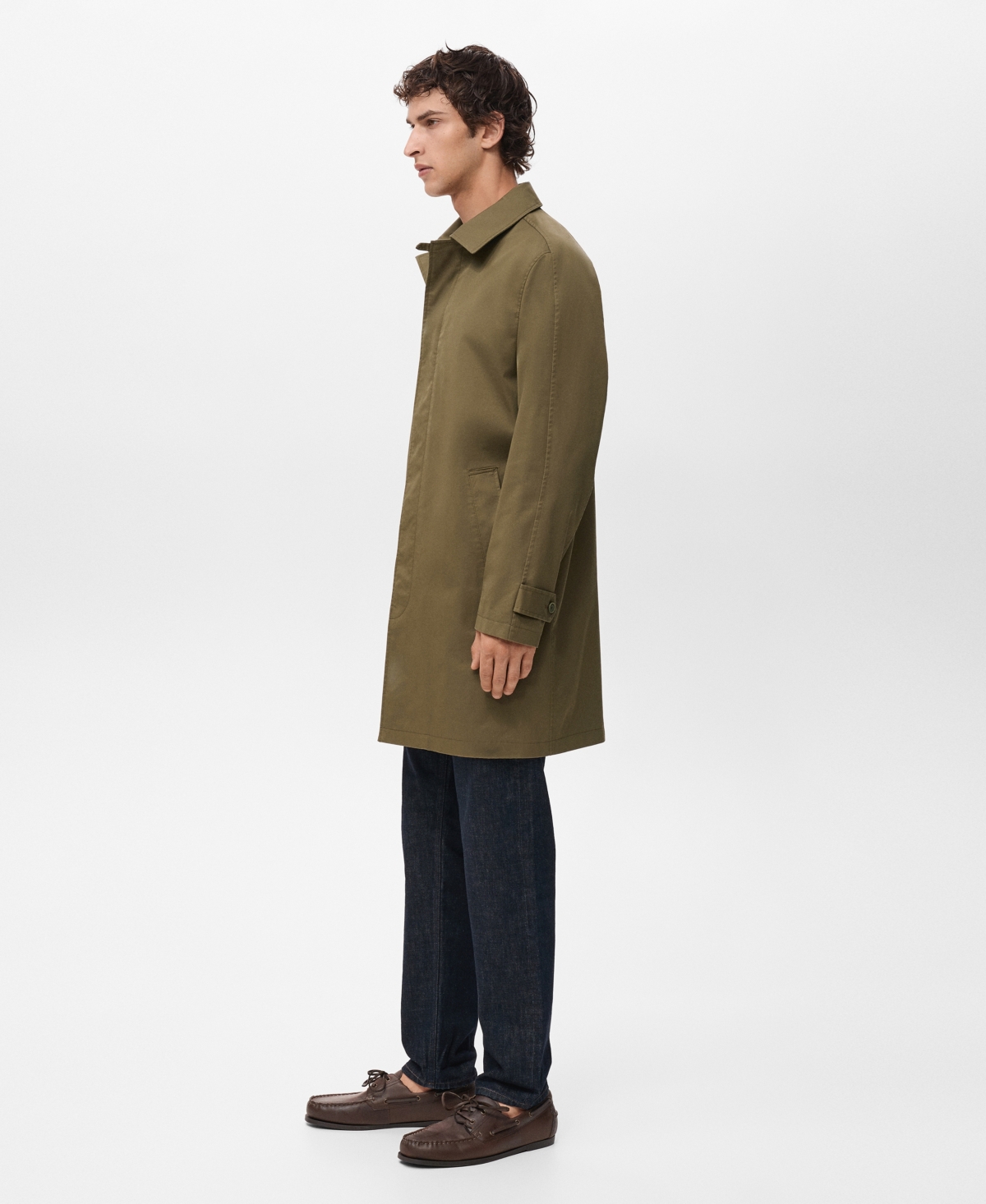 Mango Men's Classic Water-repellent Trench Coat In Brown