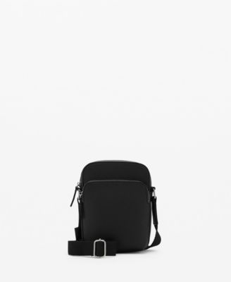 Men's Patent Leather-Effect Shoulder Bag