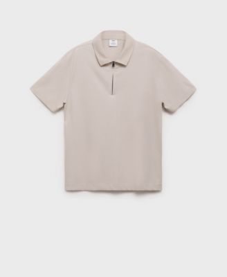 Men's Zip Neck Polo Shirt