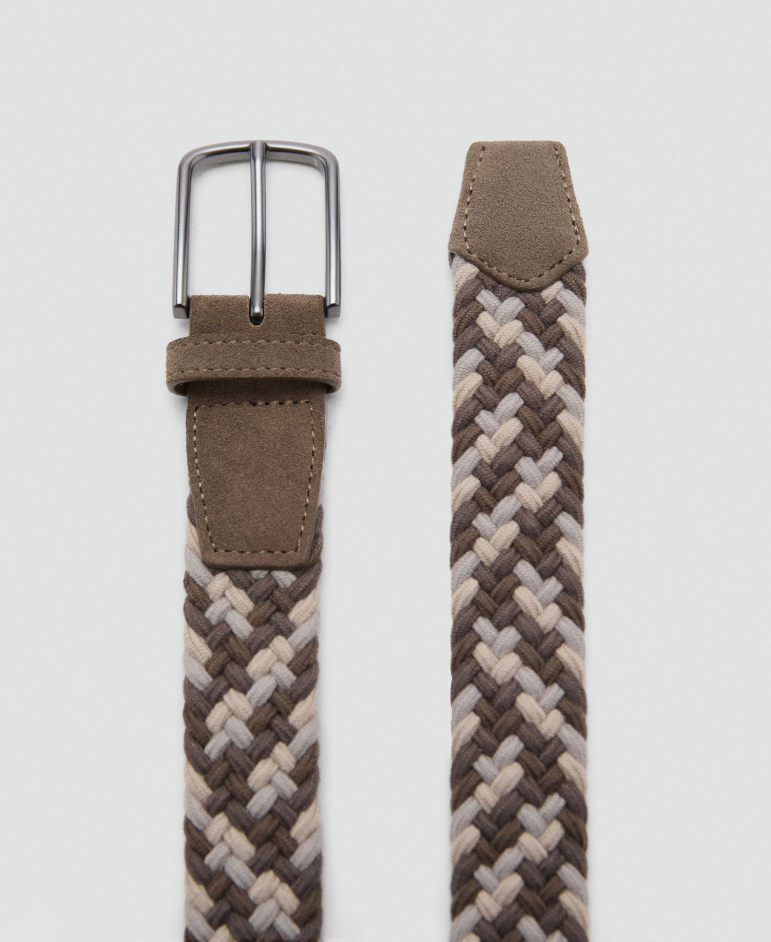 Men's Braided Elastic Colored Belt