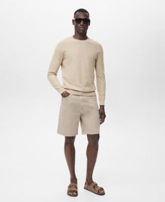 Men's Microstructure Cotton Knitted Sweater