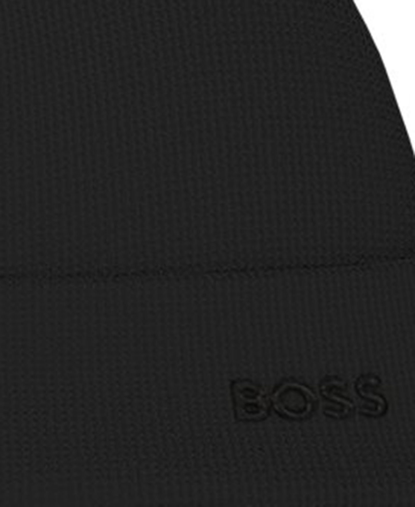 Мужские шапки Hugo Boss Waffle Logo Detail Beanie, цвет: Чёрный — фото 2