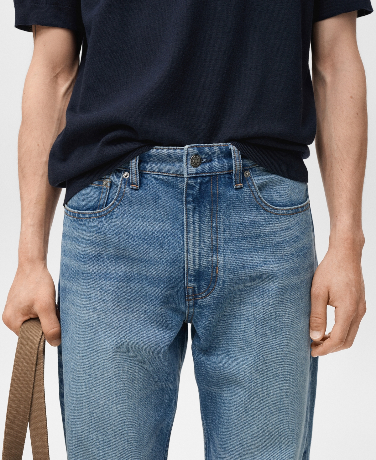 Mango Bob Regular Fit Jeans In Blue