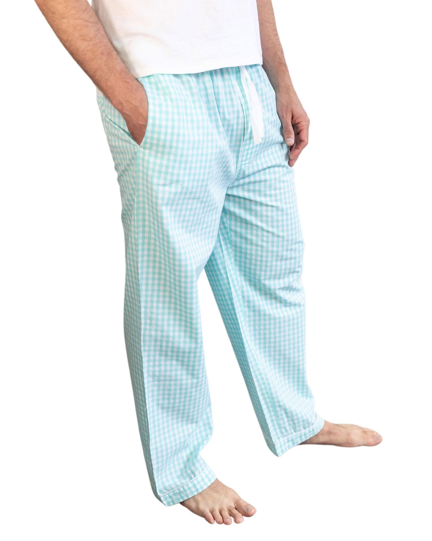 Men's Organic Cotton Poplin Long Pajama Pants