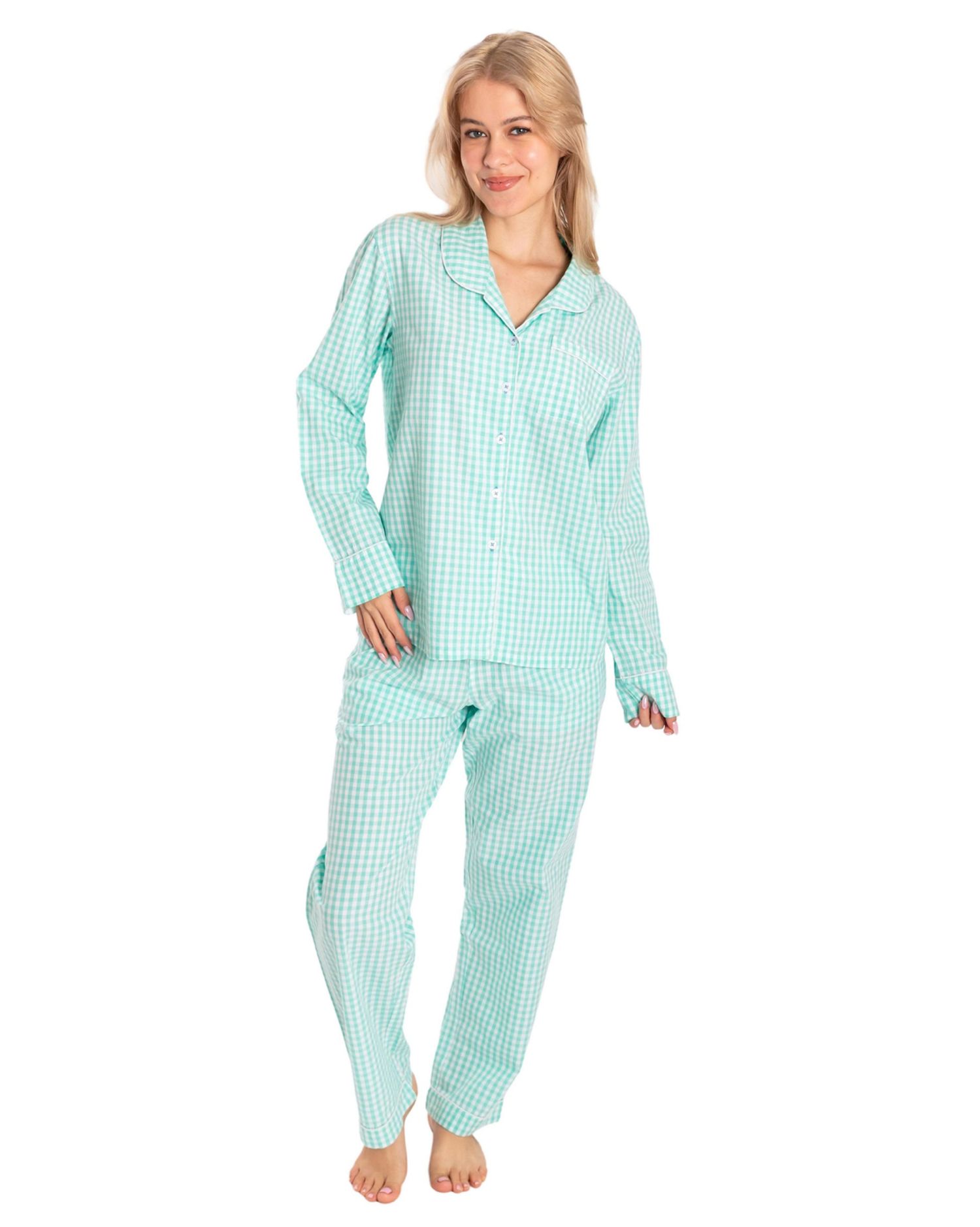 Мятный Gingham