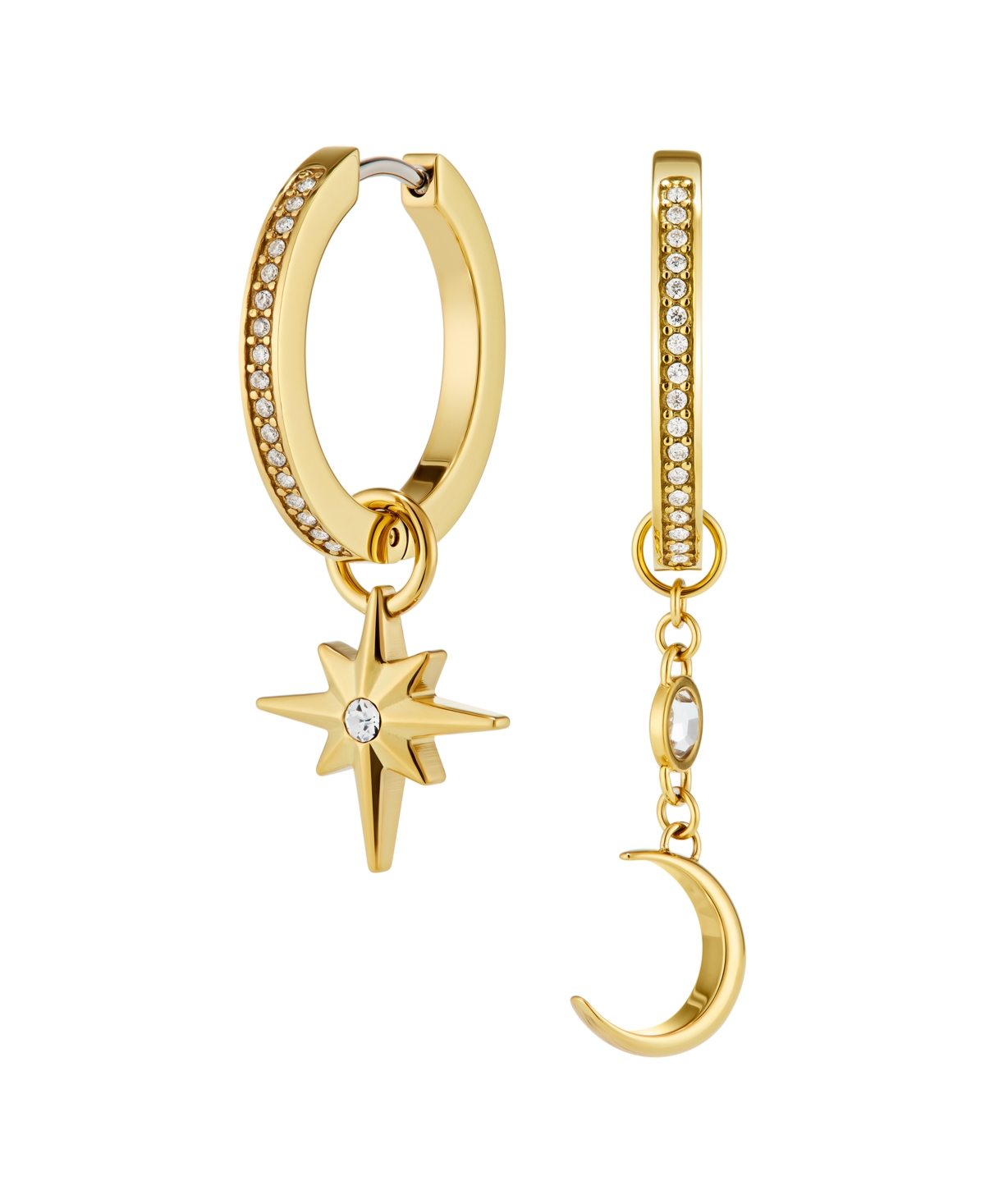 Olivia Burton Celestial Star Gold Tone Stainless Steel Earrings In Gold