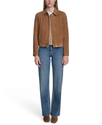Women's Zip Front Suede Jacket