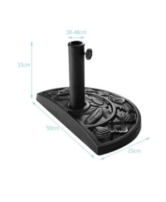 20 inch Outdoor Patio Half Round Umbrella Base