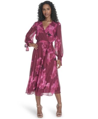 Women's Tie-Sleeve Midi Dress