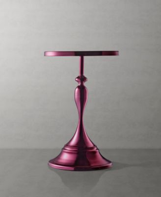 Knoll 16" Metal Round End Table with Pedestal Base