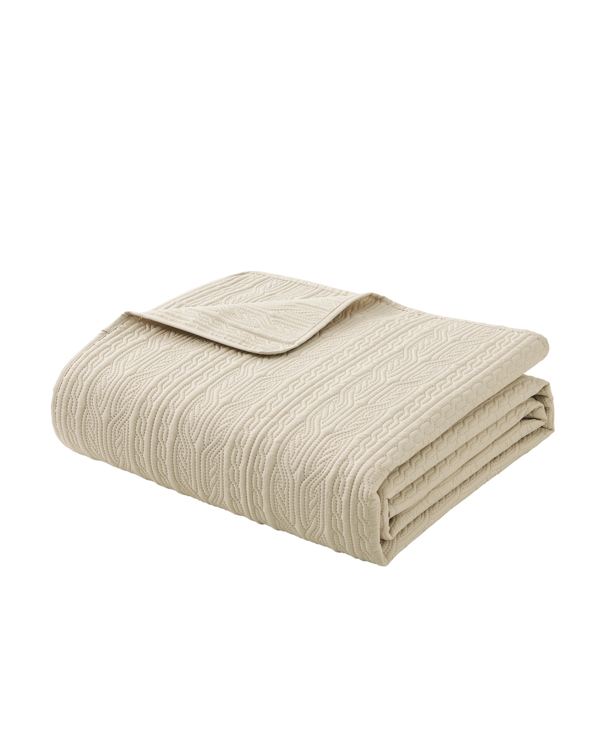Seventh Studio Cable Knit 3-pc. Quilt Set, King In White