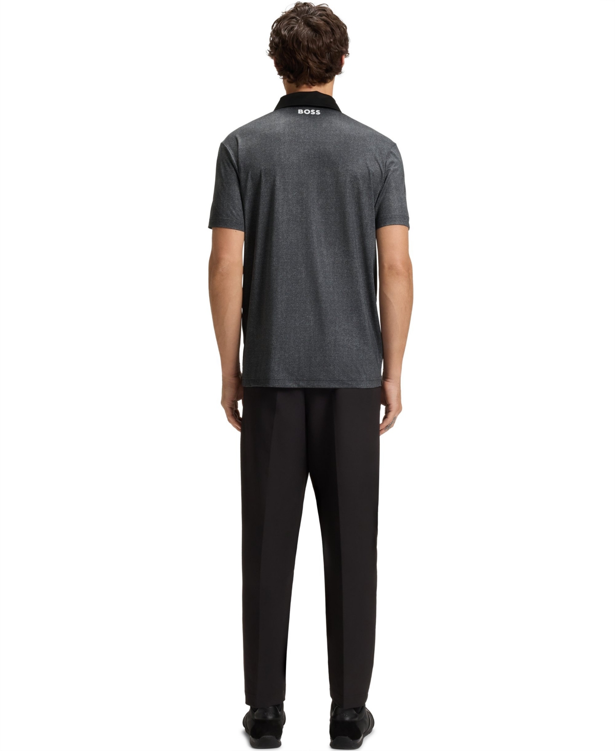 Hugo Boss Boss By  Men's Quick-dry Active Paddy Polo Shirt In Gray