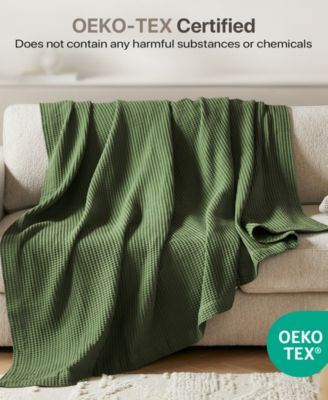 Waffle Weave Cotton Blanket, Full/Queen